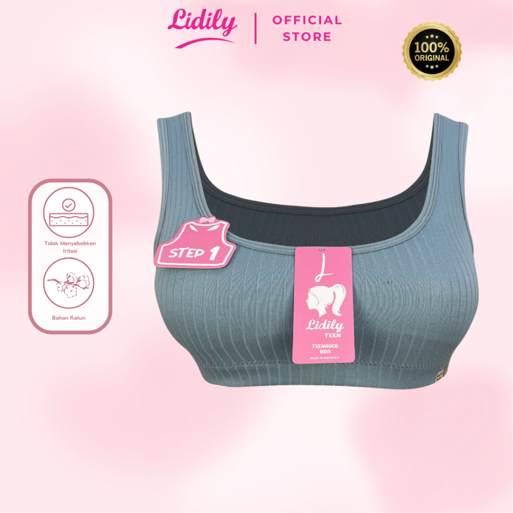 Lidily - Miniset Anak Rib Bra Remaja Step 1 Bahan Adem & Lembut | Lidily MS-MZ143 | Size M–XL