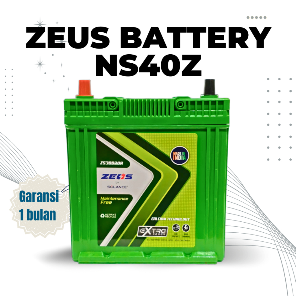Aki Mobil Toyota APV, Carry pickup NS40Z (38B20R) Zeus Aki Kering