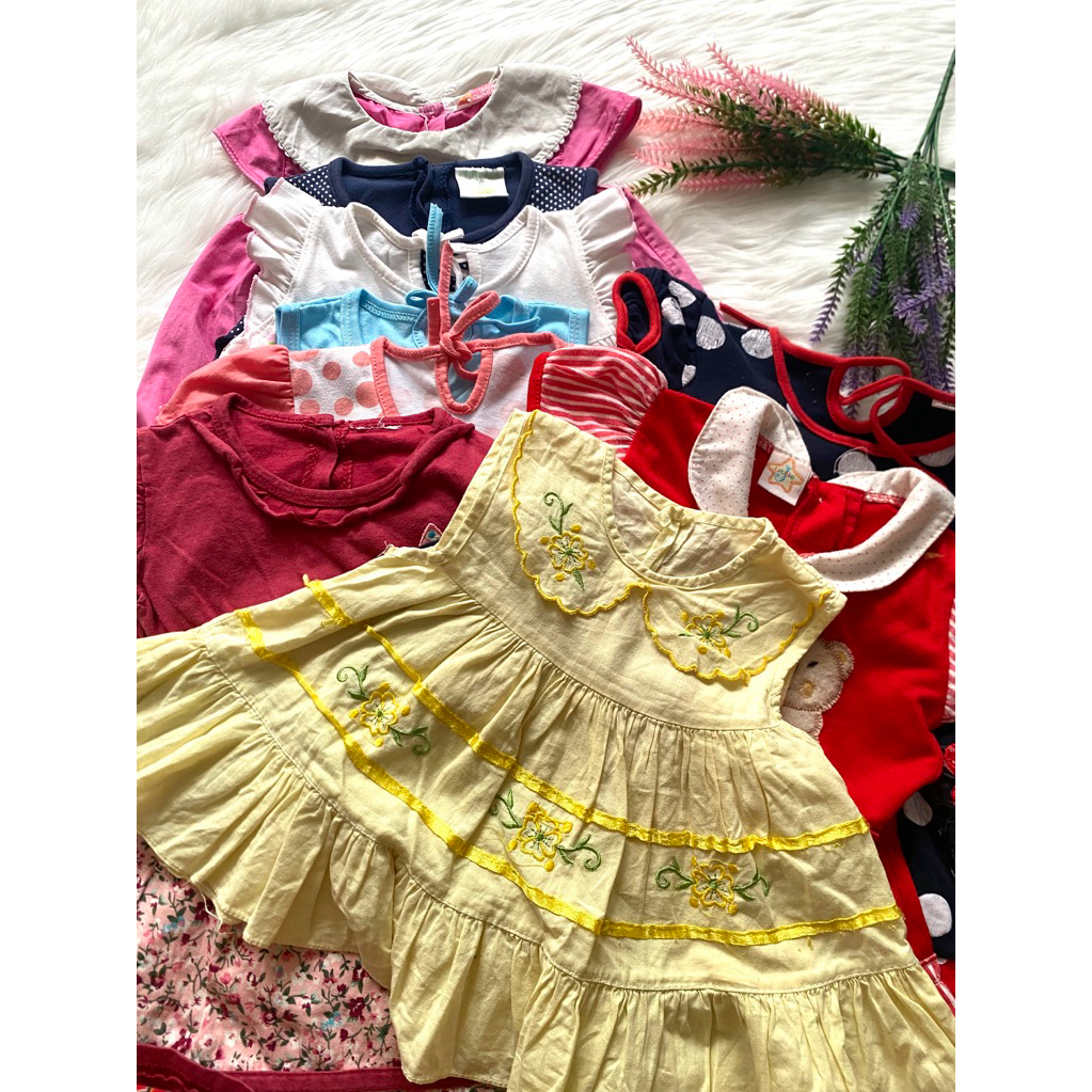 PRELOVED DRESS BAYI BULANAN PEREMPUAN - BAJU BAYI PEREMPUAN