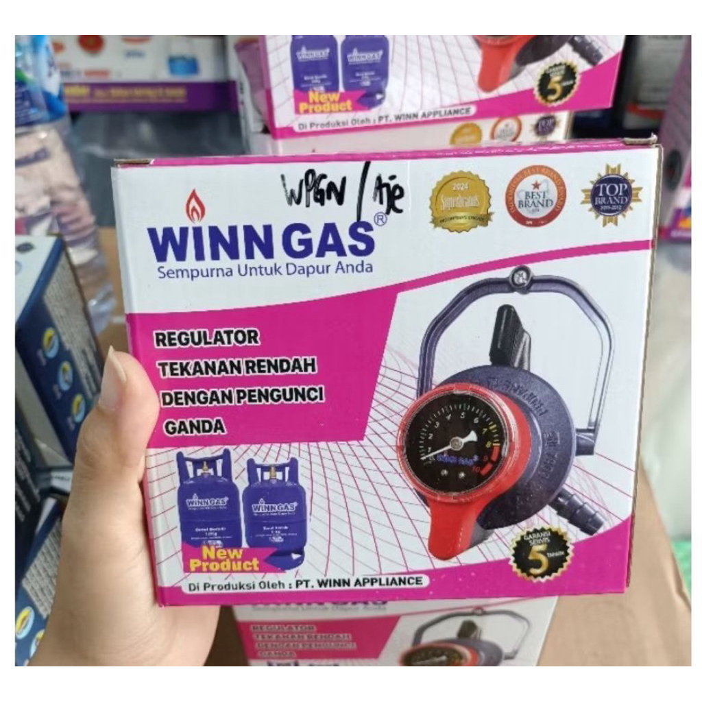 WINN GAS REGULATOR TEKANAN RENDAH W-900 - REGULATOR GAS WINN W900 - KEPALA GAS WINN PENGAMAN GANDA -