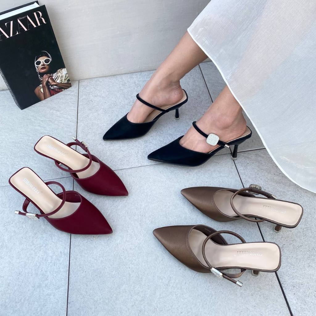 Simoncelli Sandal Wanita 7 Cm | Sepatu Wanita | Sepatu Kerja | Heels Pesta | Wedding Shoes | Bridal 