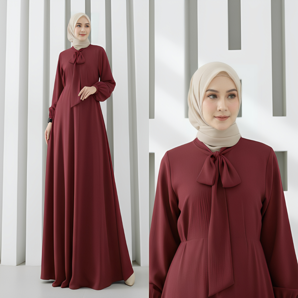 GAMIS ALUNA BAHAN CRINKLE AIRFLOW // GAMIS TERBARU DAN KEKINIAN