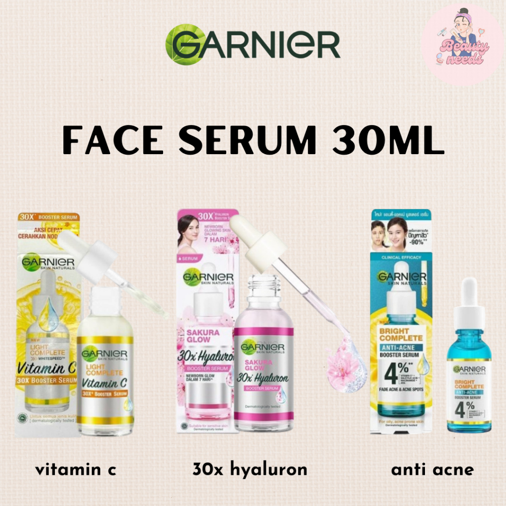 GARNIER FACE SERUM 30ML | VITAMIN C | SAKURA GLOW | ANTI ACNE