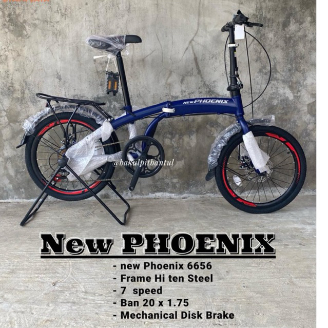 Sepeda Lipat ring 20 New Phoenix 6656 khusus warna pink / khusus warna pink Sepeda Lipat New Phoenix