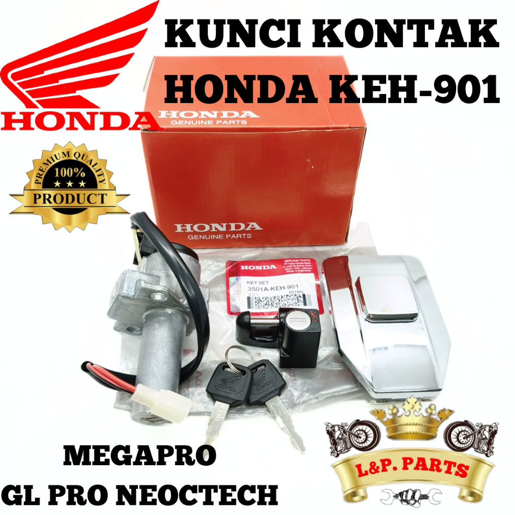 KUNCI KONTAK ASSY HONDA KEH-901 MEGAPRO GL PRO NEOTECH KUALITAS ORIGINAL HONDA AHM PRESISI DAN AWET 
