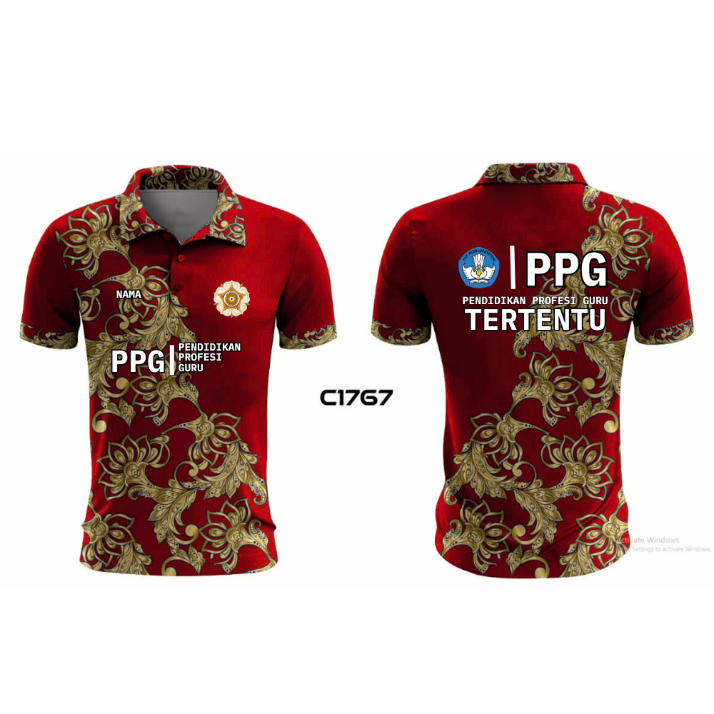 BAJU JERSEY PPG PRAJABATAN / GURU TERTENTU / DALAM JABATAN PRIA WANITA FULL PRINTING FREE CUSTOM