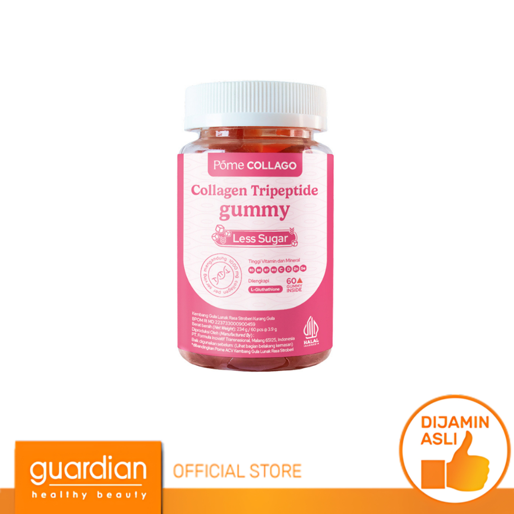 Pome Collago 60 Gummy - Collagen Tripeptide Gummy with Glutathione, Vitamin C, Niacinamide (Gummy un