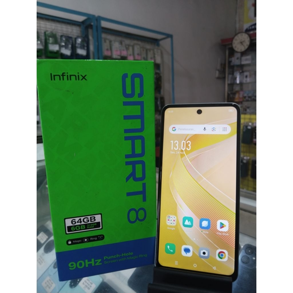 HP SECOND MURAH BERGARANSI INFINIX SMART 8 RAM 3+1/64
