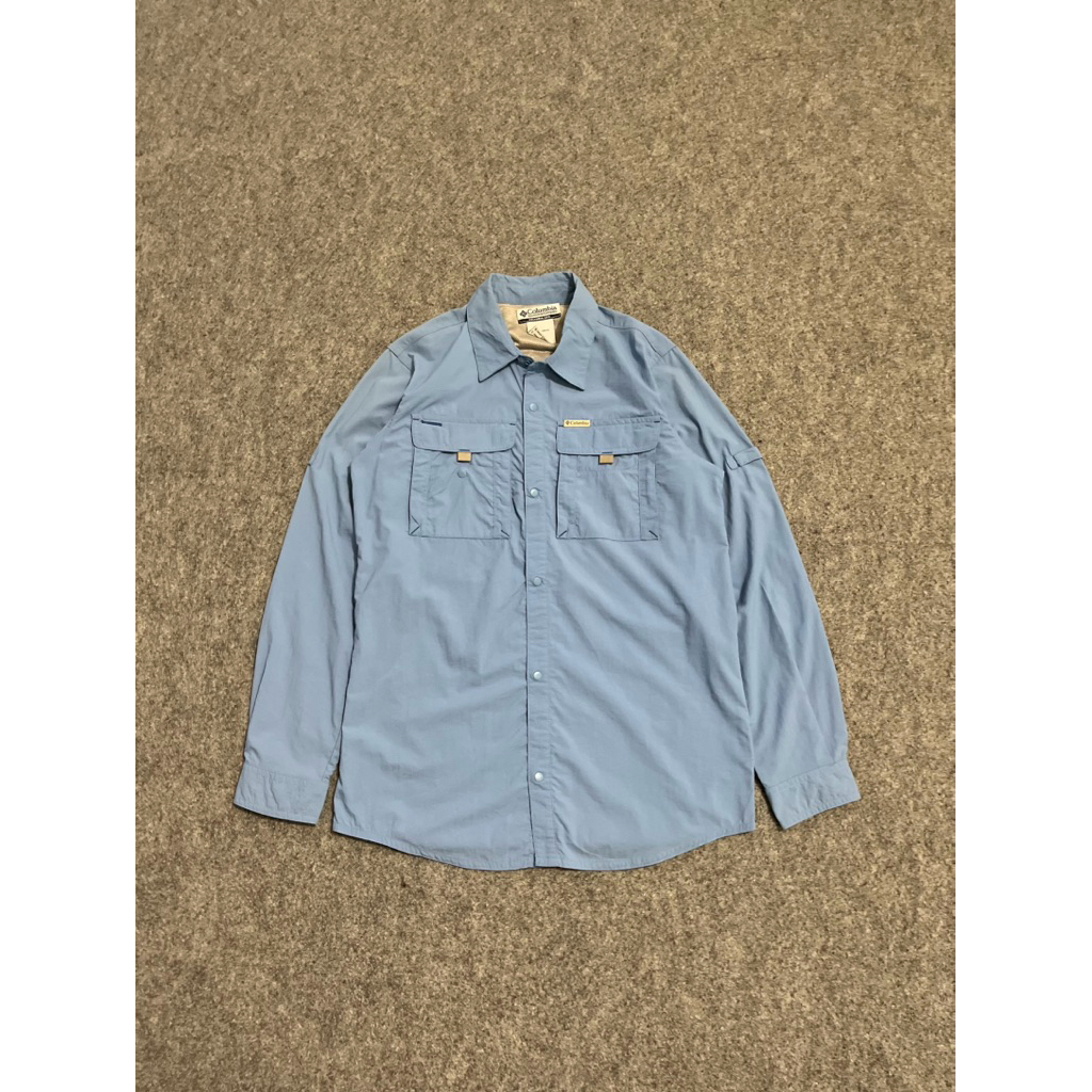 Kemeja Oversize Columbia Outdoor Nylon Multy Pocket Shirt