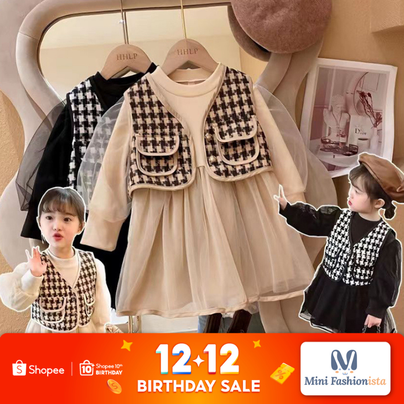 COD dress anak perempuan import baju anak perempuan dress import anak perempuan dress rompi import G
