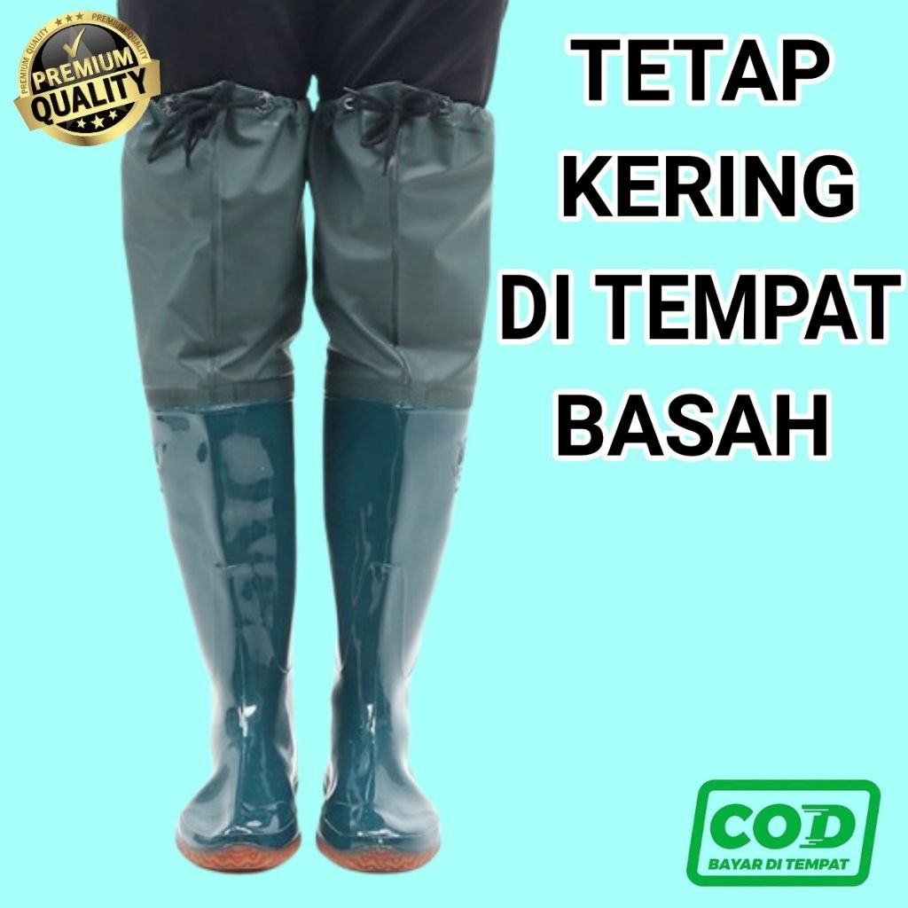 SEPATU BOOT AP KARET PANJANG 60CM ANTI AIR DAN KEONG UNTUK SAWAH DAN KEBUN PRIA DEWASA