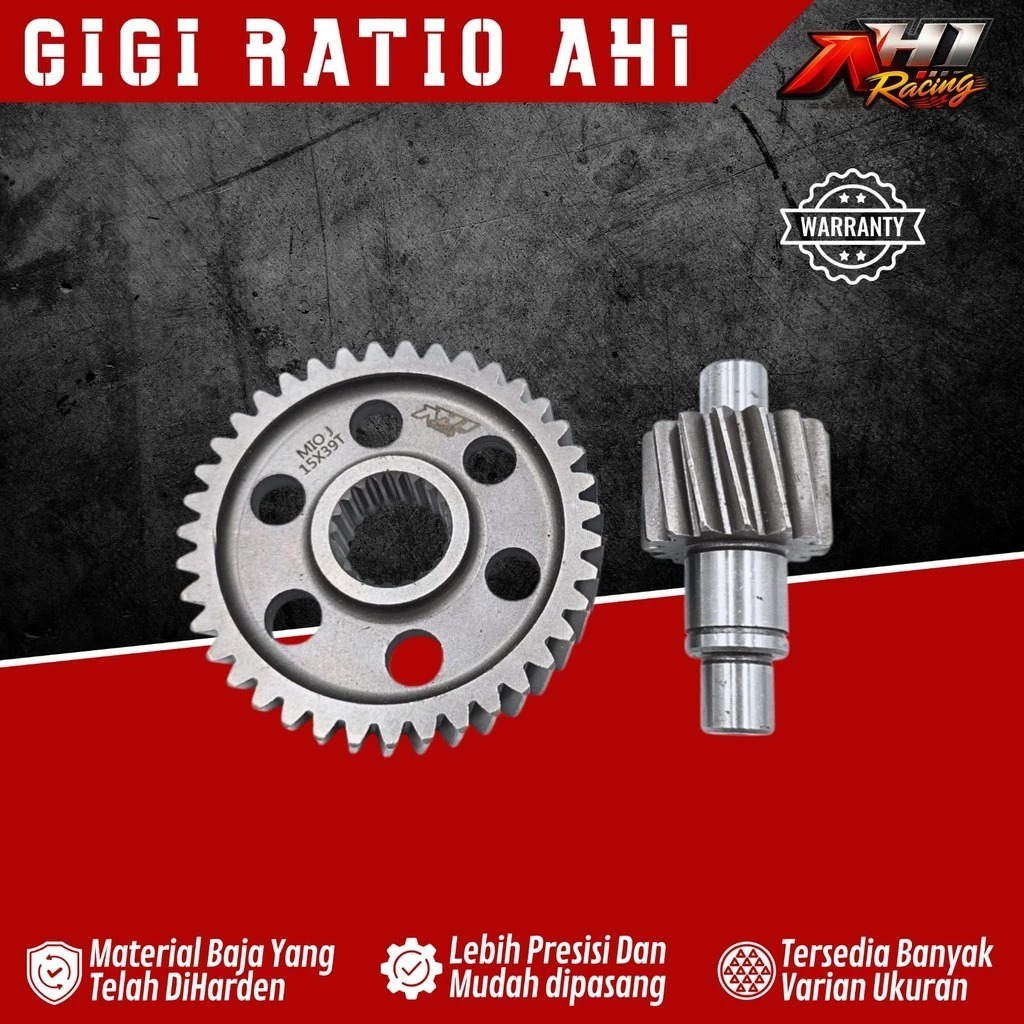 Gigi Ratio Rasio Mio J Mio GT Fino Fi Soul GT Xride 115 14/40 14/41 15/39 AH1 Racing - Gear Rasio