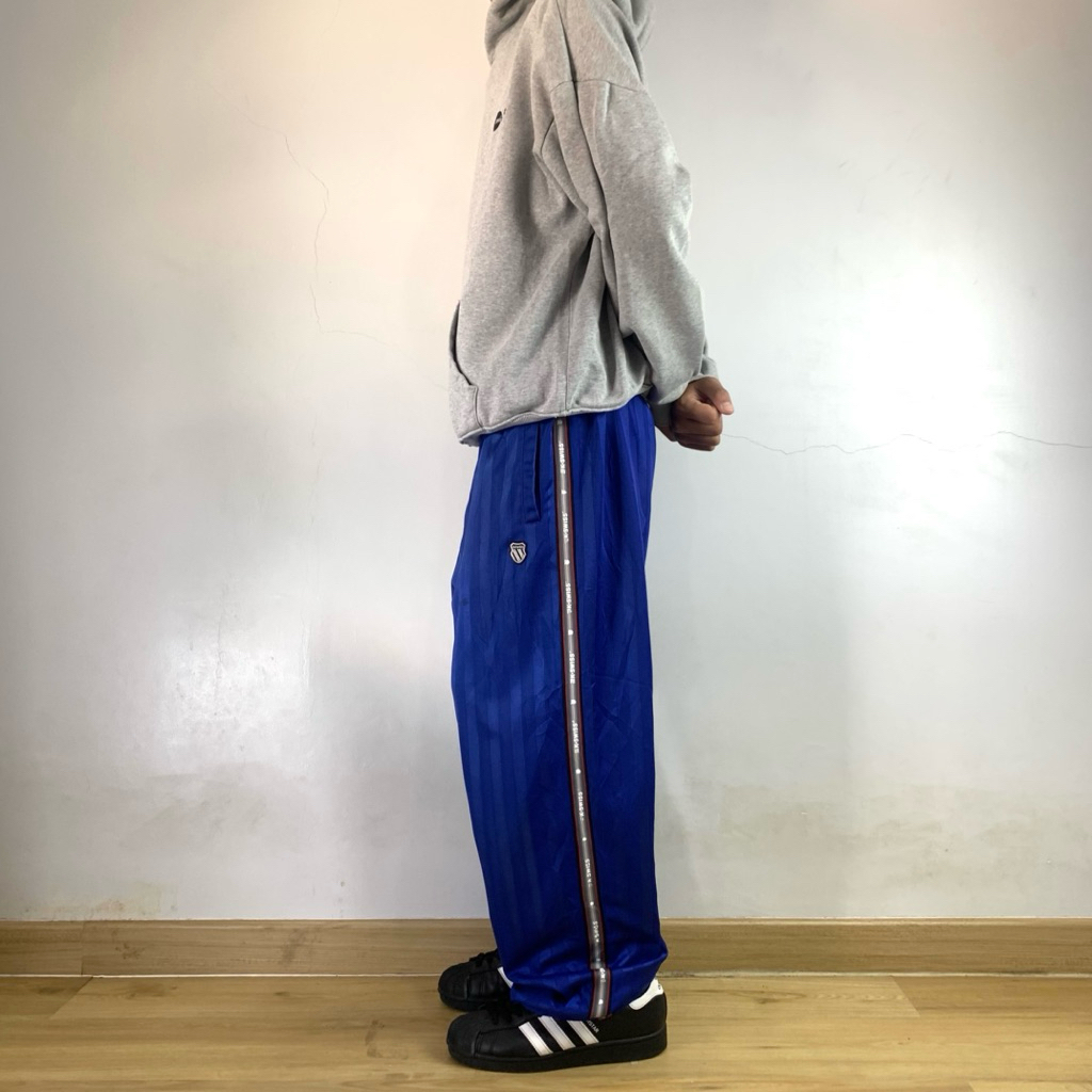 “k-swiss” blue tapped trackpants jogger (relax fit)