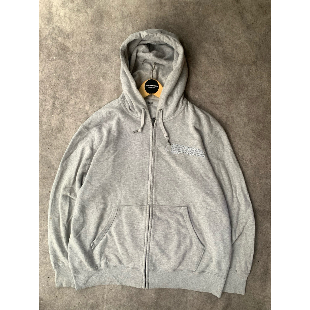 Hoodie zipper uniqlo second