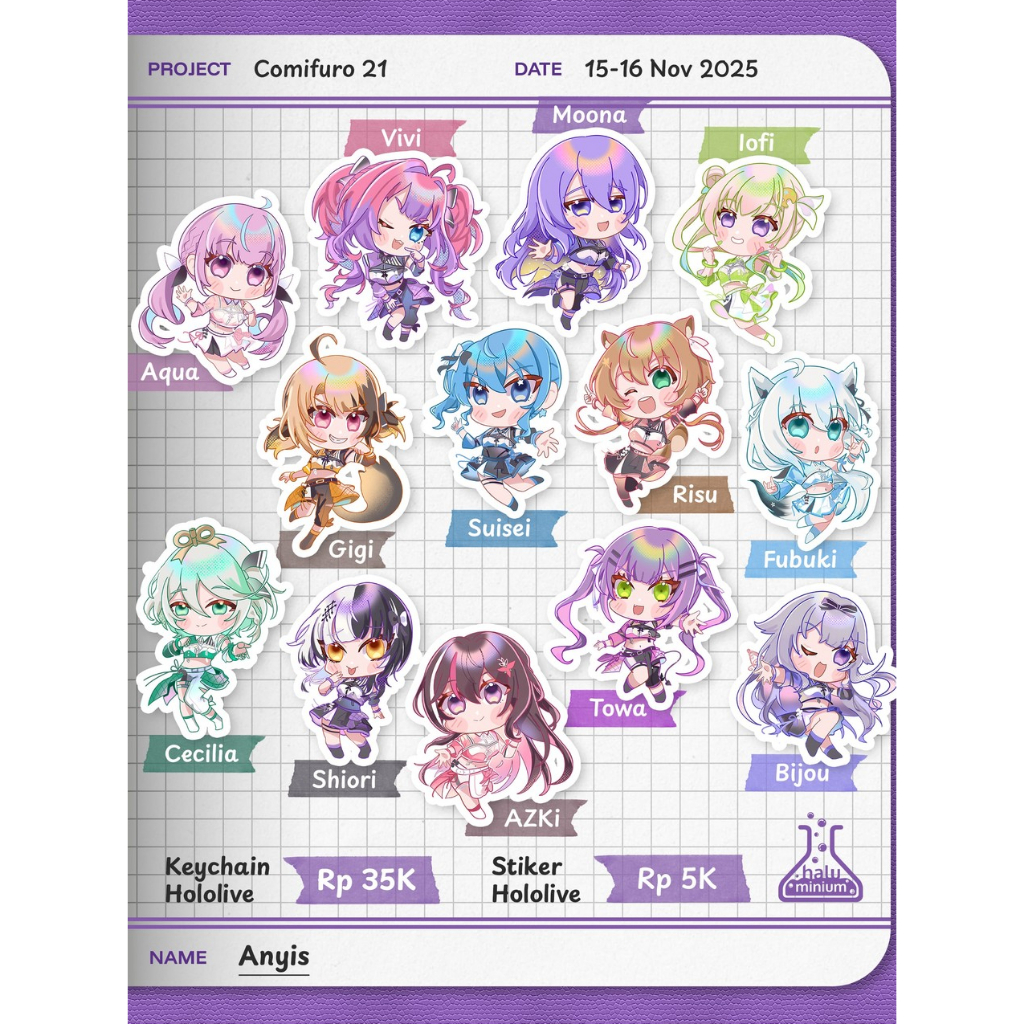 Keychain Hololive by Anyis