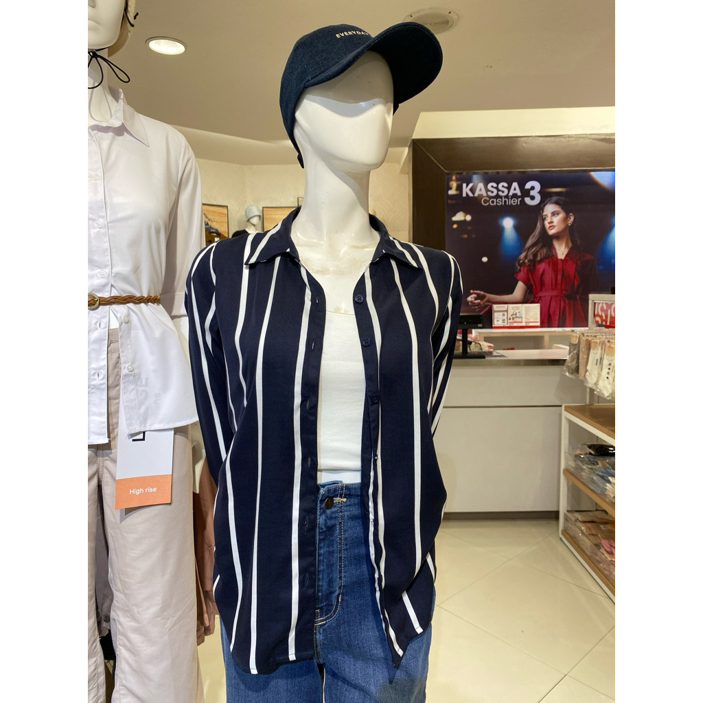 KEMEJA GARIS LENGAN PANJANG DUST BRAND MATAHARI ORIGINAL