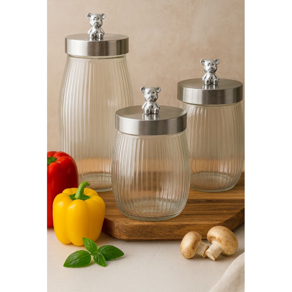 Toples Kaca Venice Drat Tutup Beruang