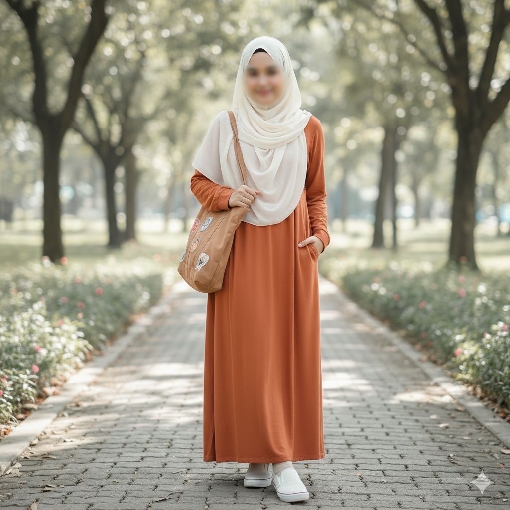 Gamis Rayon Adem | Bahan jatuh dan Nyaman