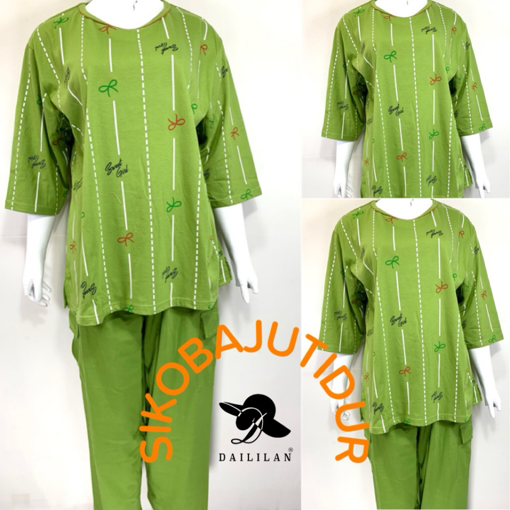 Sikobajutidur - Jumbo CP Daililan Lengan 3/4 | Baju Tidur Daililan