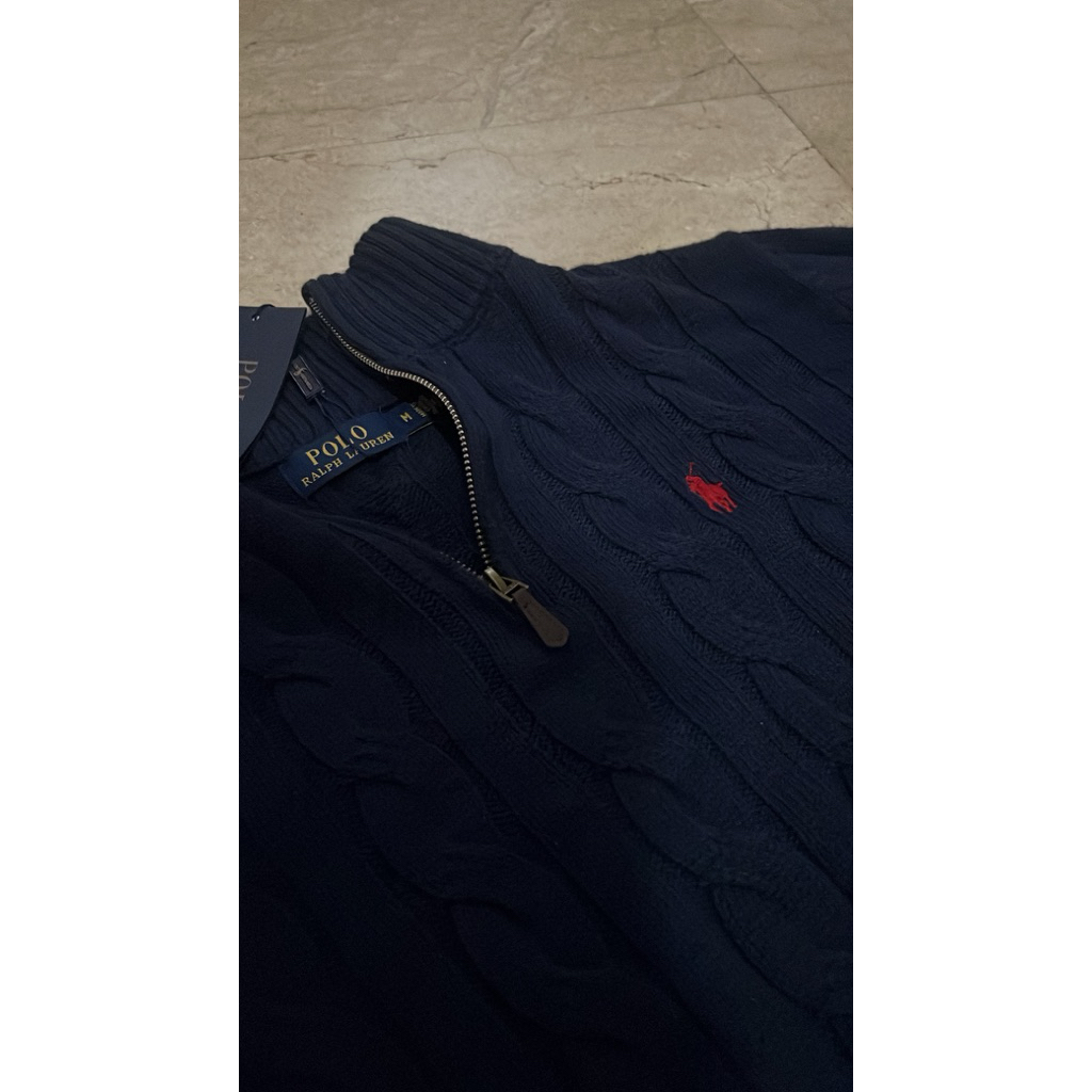 ralph lauren cableknit halfzip