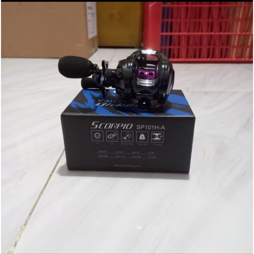 OKUMA SCORPIO LOW PROFILE Baitcasting Reel BC Buat Casting