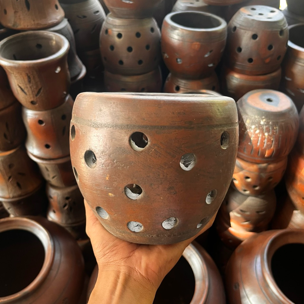 Pot Bunga Vas Bunga Tanaman Anggrek Gerabah Tanah Liat Murah Asli Bayat