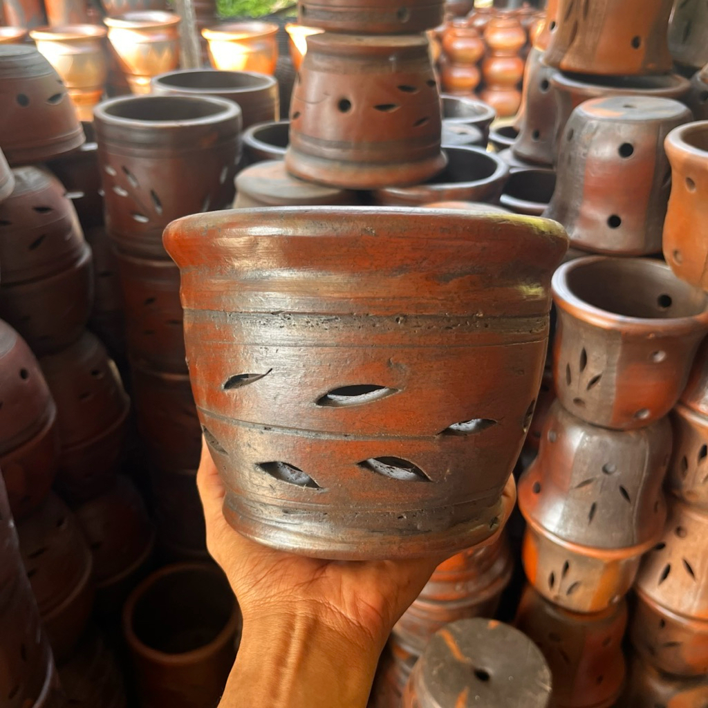 Pot Bunga Vas Bunga Tanaman Anggrek Gerabah Tanah Liat Murah Asli Bayat