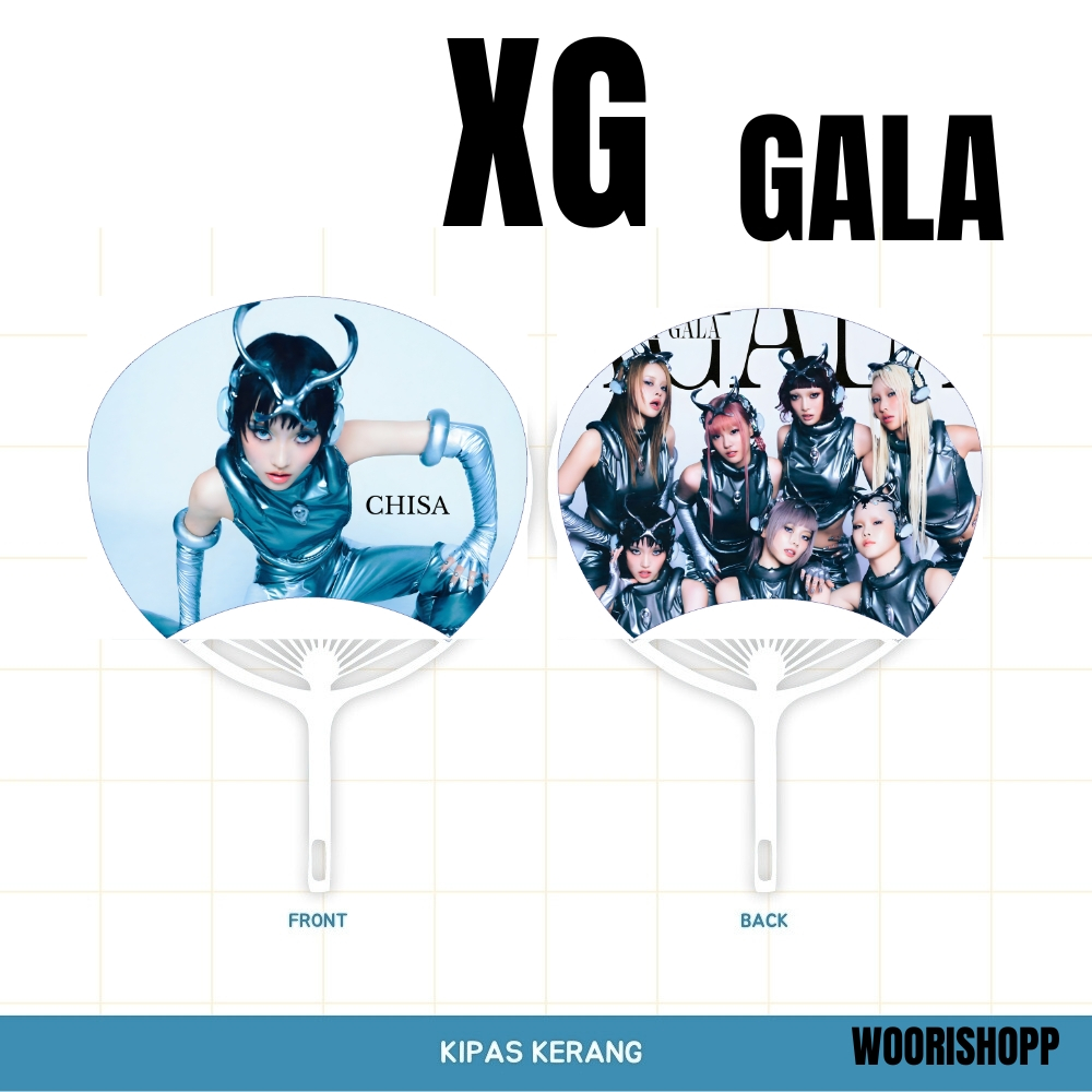 KIPAS TANGAN XG GALA KERANG UCHIWA FAN KPOP UNOFFICIAL CHISA HINATA JURIA JURIN MAYA HARVEY COCONA