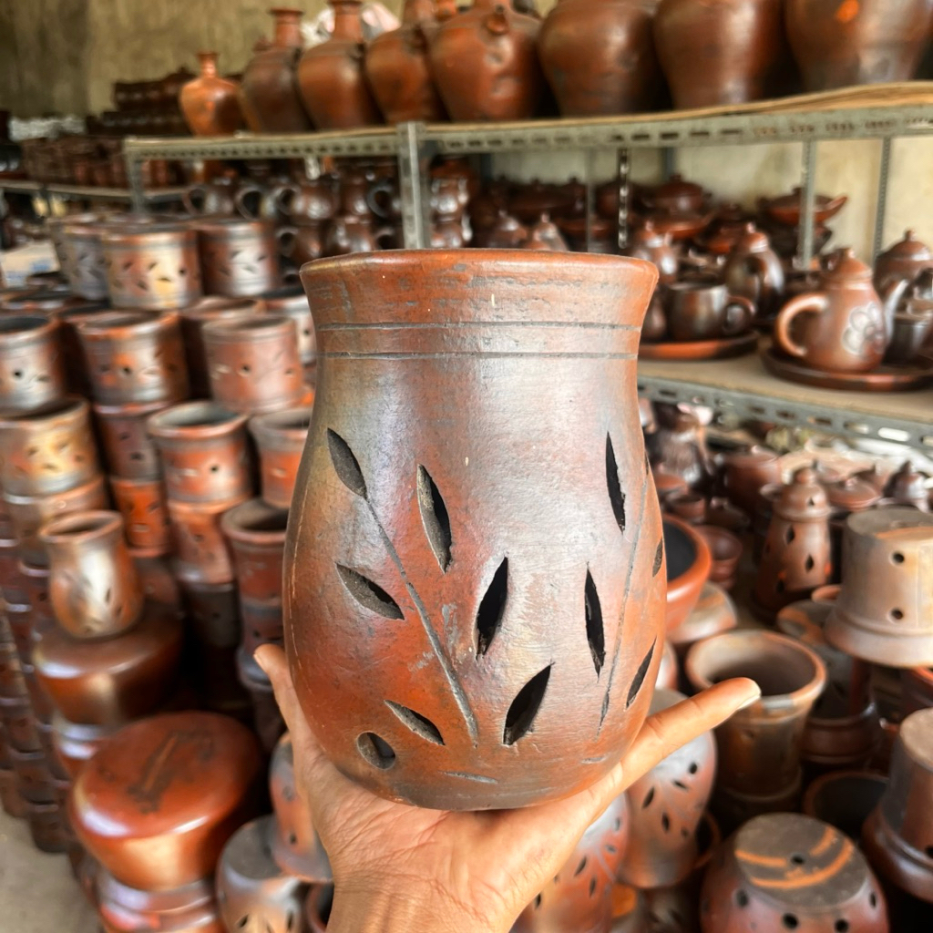 Pot Bunga Vas Bunga Tanaman Anggrek Gerabah Tanah Liat Murah Asli Bayat