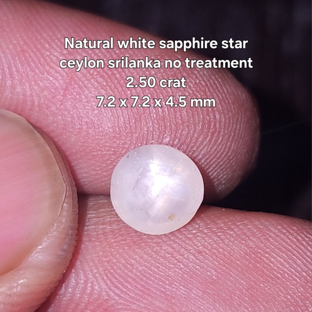 natural white sapphire star ceylon safir srilanka no treatment