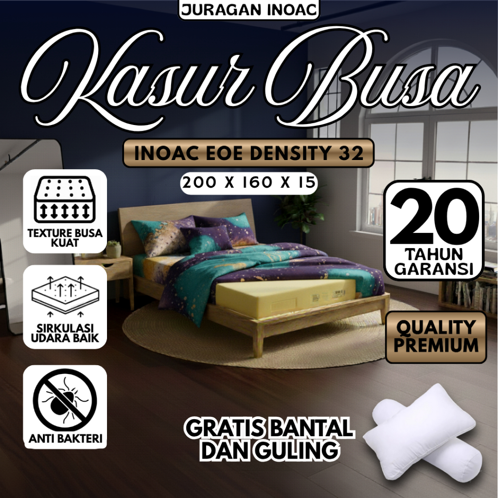 [200x160x15] Kasur Busa Inoac Queen Size No 2 Tebal 15 cm Garansi 20 Tahun Asli Murah Juragan Inoac