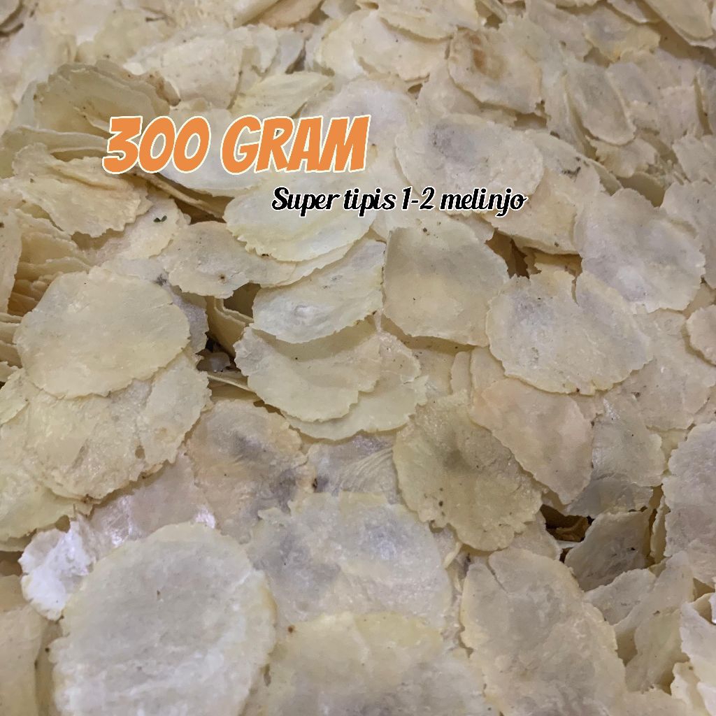 Emping melinjo super tipis 300 gram khas limpung