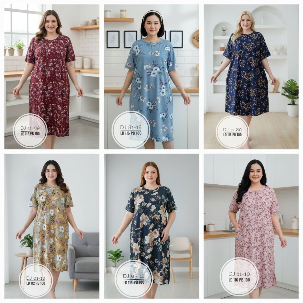 Daster jumbo lily white