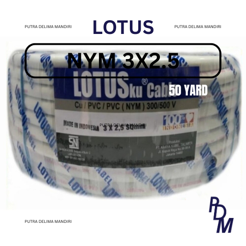 Kabel Listrik Lotus NYM 3x2.5 LOTUSKU CABLE 50 YARD
