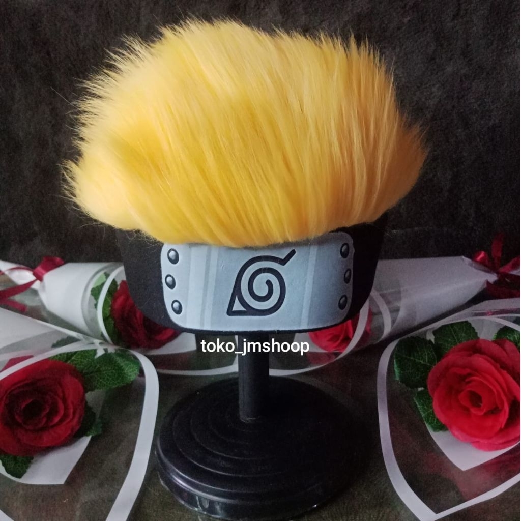 topi rambut palsu naruto//topi rambut kuning naruto//topi rambut palsu premium