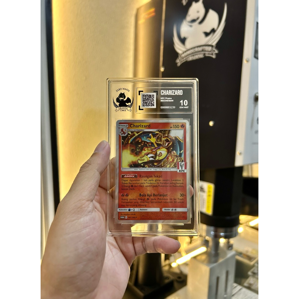 KFc charizard ZMG 10 no label 1 kartu POKEMON tcg card set Indonesia NON (english japan box sr hr sa