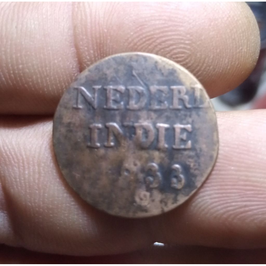 Koin 1 Cent Nederl Indie 1833 D