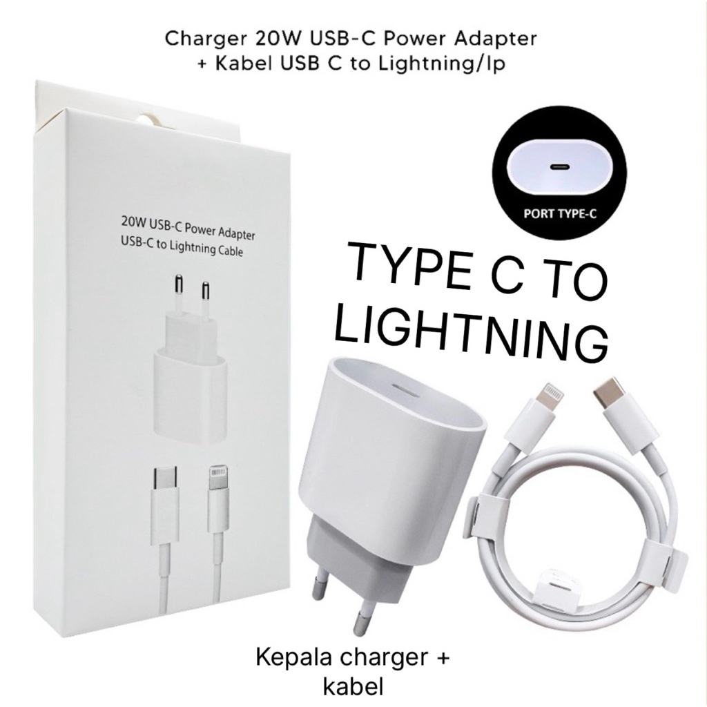 charger iphone fast charging 20 watt original
