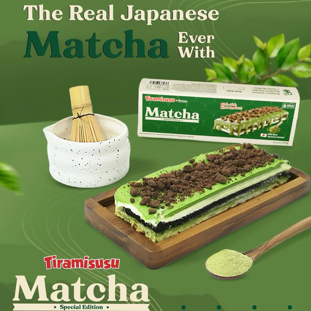 TIRAMISUSU MATCHA SPESIAL EDITION CHOCOMORY | JAKARTA | OFFICIAL | READY STOK | INSTANT DAN SAMEDAY
