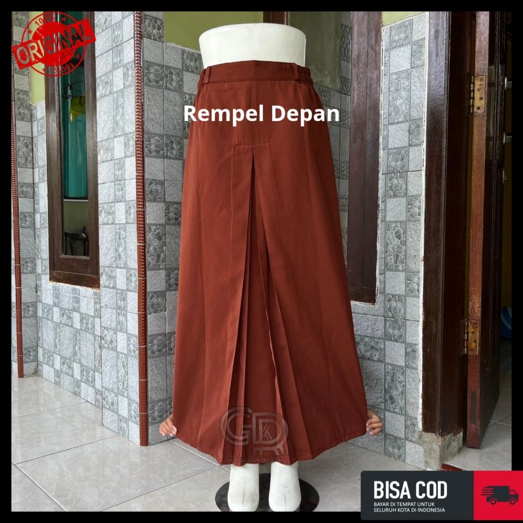 Rok Rempel Depan Warna Merah Bata Rok Jumbo Rempel Depan Ploy 1 Rok Kerja Warna Merah Bata Rok Kerja