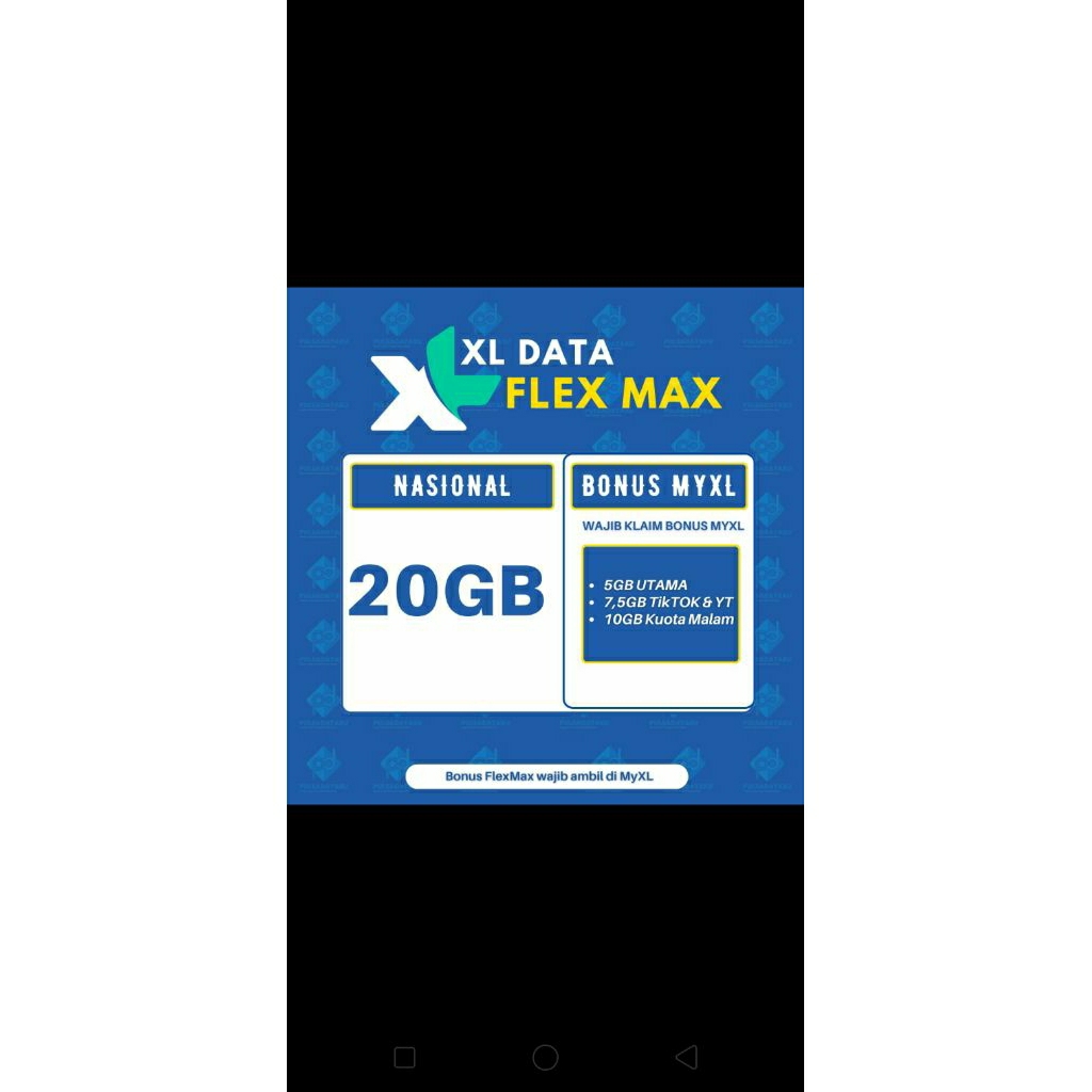paket data XL kuota 20 gb