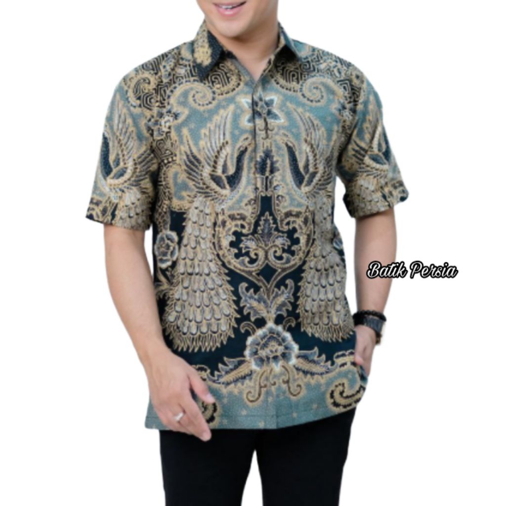 Baju Batik Pria Dewasa Lengan Pendek || Baju Batik Pria Kemeja Formal Lengan Pendek Batik Tulis