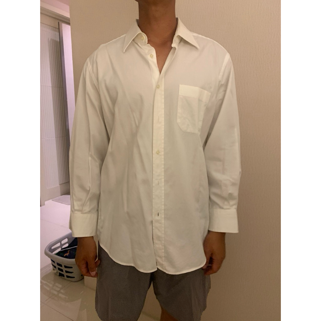 hg boss shirt kemeja putih