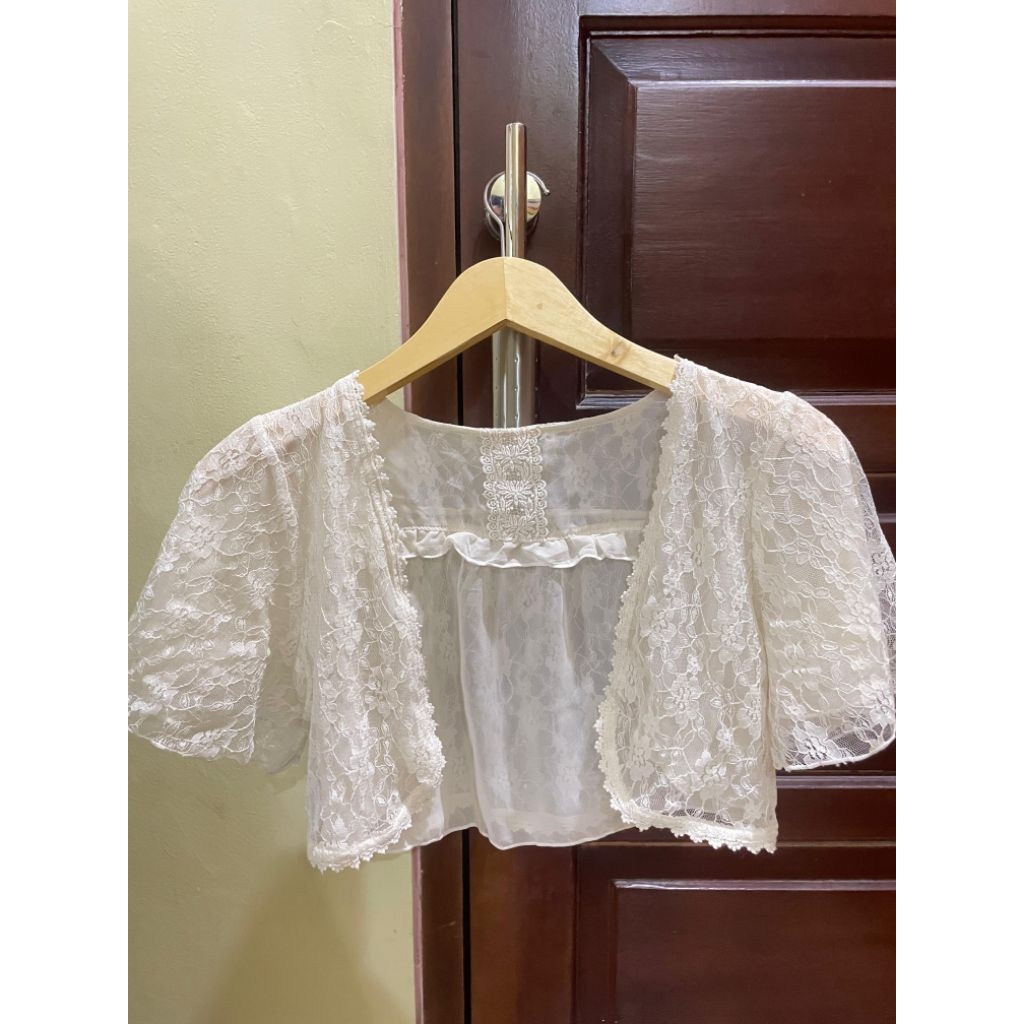 bolero axes femme vintage y2k 2000's laces top