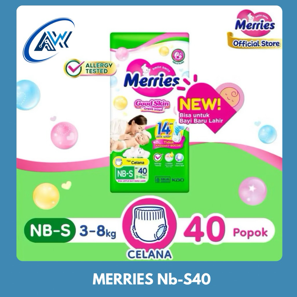 MERRIES PANTS Nb-S40 / POPOK MERRIES Nb-S40 / PAMPERS MERRIES Nb-S40