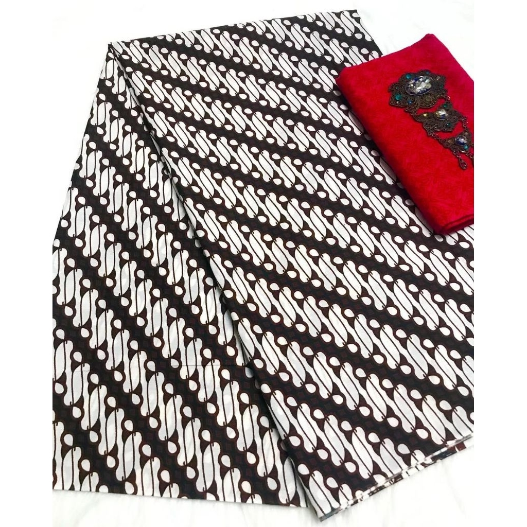 Kain Batik Premium Parang klitihik dasar putih