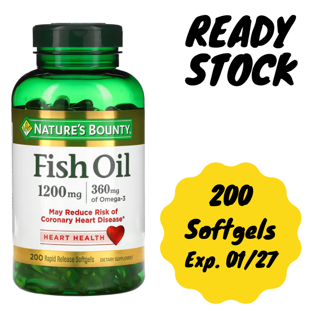Nature's Natures Bounty Omega 3 Fish Oil 1200mg Rapid Release Softgels