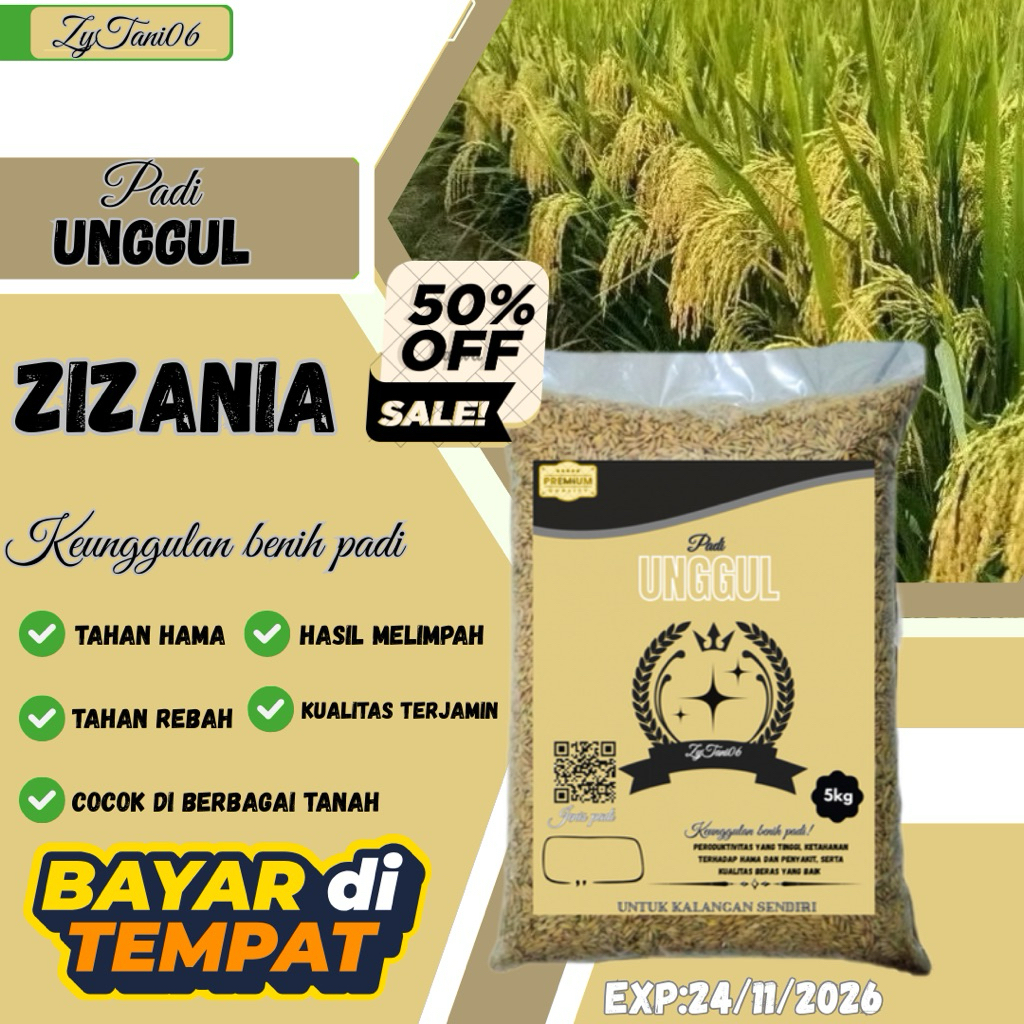 BENIH PADI ZIZANIA KEMASAN 5Kg