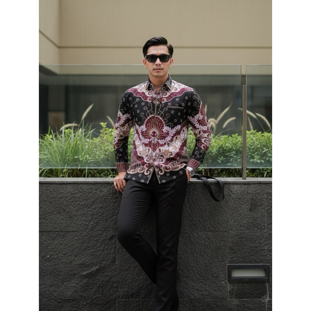 Batik Cantieq Exclusive - MANUKSUTA | Baju Batik Pria premium katun solo bordir smock mewah | Kemeja