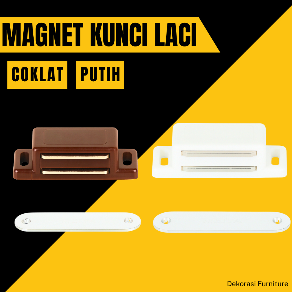 Magnet Pintu Kayu Magnet Pintu Lemari Laci Kotak Coklat Putih Besi